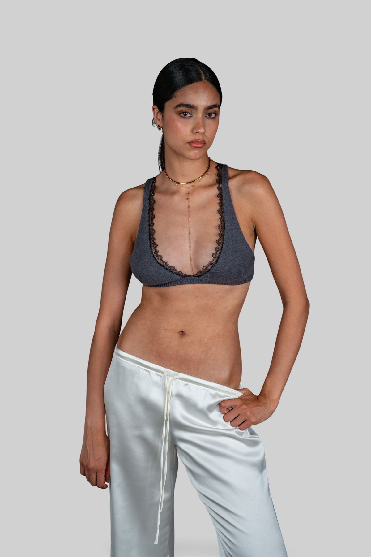 Linda Bralette Charcoal Dune