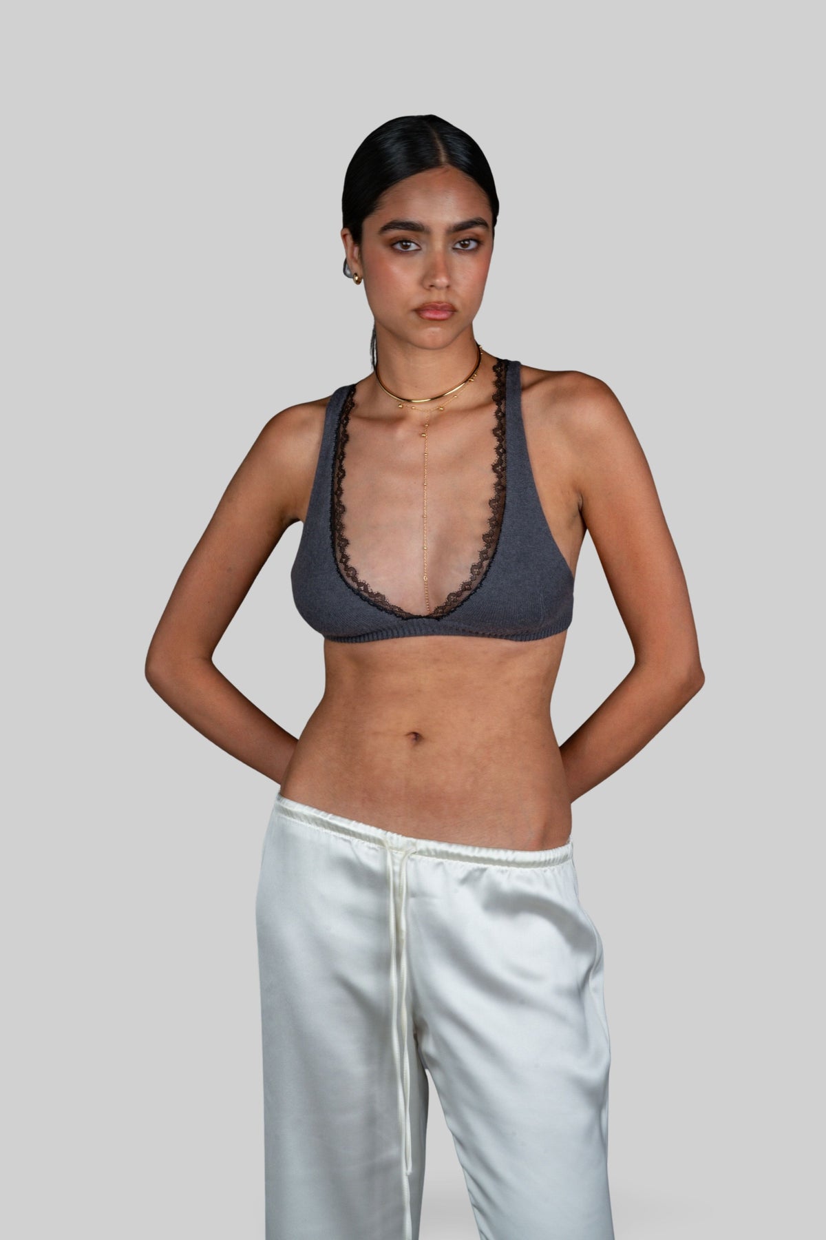Linda Bralette Charcoal Dune